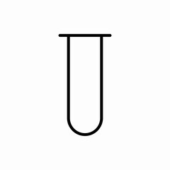 Outline test tube icon.Test tube vector illustration. Symbol for web and mobile