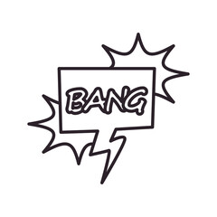 bang explosion bubble line style icon vector design