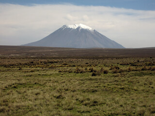 View of the Volcano from the Pampa in Arequipa / Peru