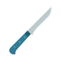 Knife for cutting meat and bones vector object on white background.