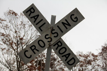 railroad crossing sign