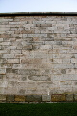 tall large rock stone wall