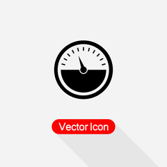 Gas Level Icon, Speedometer Icon, Efficiency Icon Vector Illustration Eps10