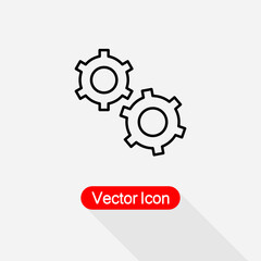 Gears Icon, Settings Icon Vector Illustration Eps10