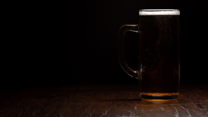 Beer on the table. Place for your AD text.