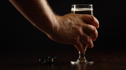 Be safe don't drink and drive. Suitable for social ad.