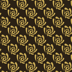 seamless pattern with golden leaves