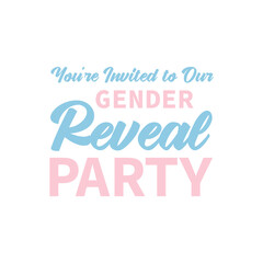 Gender Reveal Party, Pregnancy Gender Reveal, New Parents, Vector Illustration Background