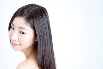 Fototapeta premium ロングヘアの女性