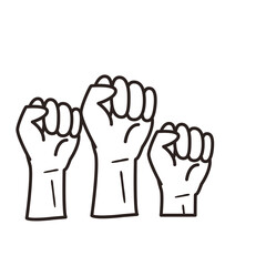 fists hands line style icon vector design