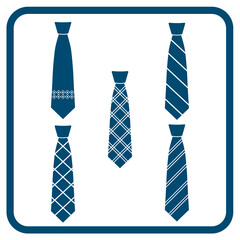 Necktie set, vector illustration