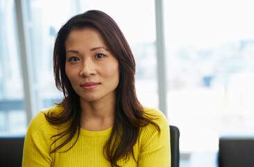 Portrait confident businesswoman