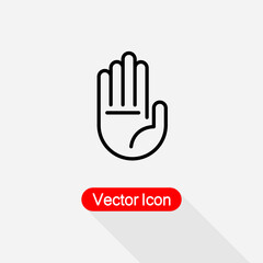 Hand Icon, Palm Symbol Hand Stop Icon, Hand Icon Vector Illustration Eps10