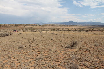 Abiquiu New Mexico desert sky mountains sage brush