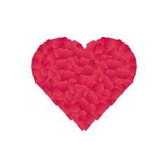 illustration of valentines day, heart made with hearts, vector illustration