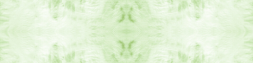 Green Seamless Shibori Batik Print. Abstract 