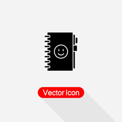 Note Book Icon, Diary Icon Vector Illustration Eps10