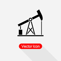 Oil Derrick Icon Vector Illustration Eps10