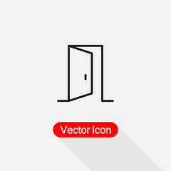 Opened Door Icon Vector Illustration Eps10