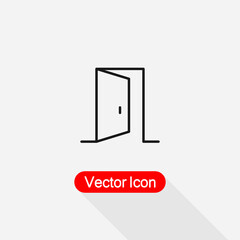 Opened Door Icon Vector Illustration Eps10