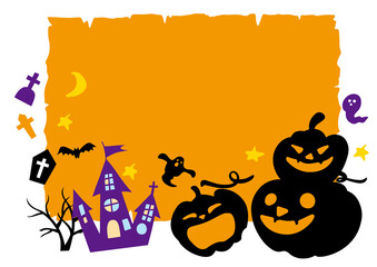 ハロウィンの背景イラスト
