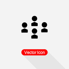 People Icon, Group Of People Symbol, Users Icon, Party Sign Vector Illustration Eps10