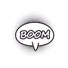 Fototapeta na wymiar boom bubble line style icon vector design