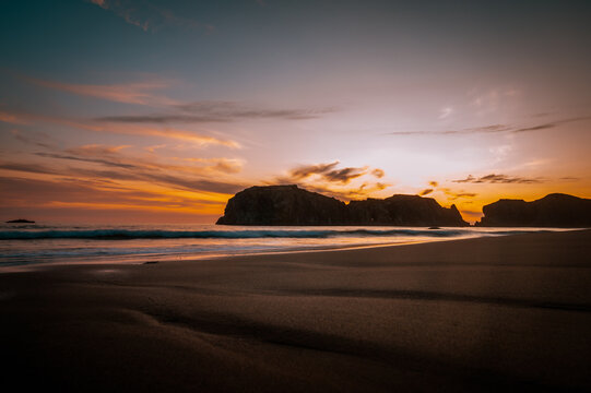 Elephant Head Rock Formation At Bandon Beach State Park In Oregon.