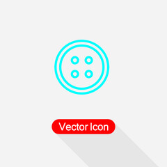 Round Clothing Button Icon Vector Illustration Eps10