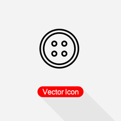 Round Clothing Button Icon Vector Illustration Eps10