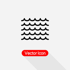 Sea Waves Icon Vector Illustration Eps10