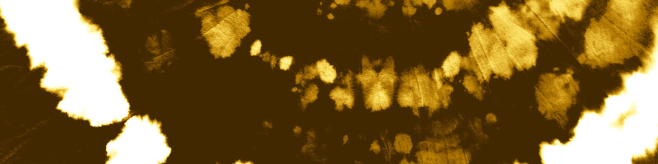 Tie Dye Shirt. Golden Ink Painted Spiral. 