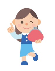 財布と笑顔の女性