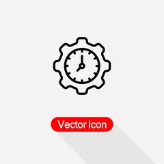 Time Management Icon, Productivity Sign, Efficiency Sign Vector Illustration Eps10