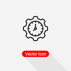 Time Management Icon, Productivity Sign, Efficiency Sign Vector Illustration Eps10
