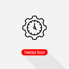 Time Management Icon, Productivity Sign, Efficiency Sign Vector Illustration Eps10