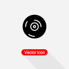 Vinyl Record Icon, CD Disk Icon vector illustration Eps10