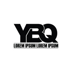 YBQ letter monogram logo design vector