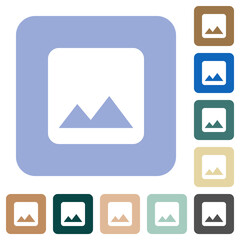 Single image rounded square flat icons