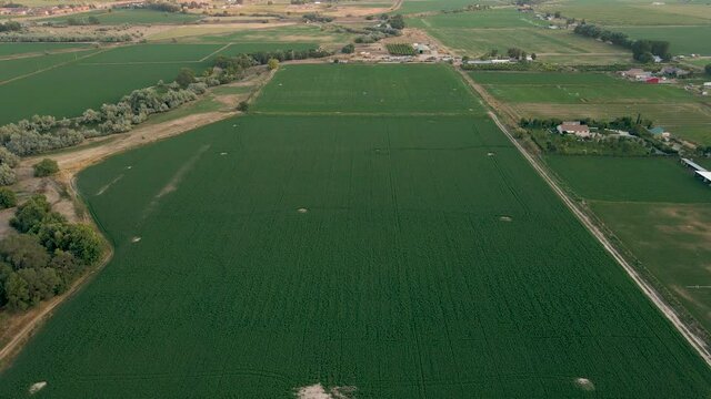 Agricultural Farm Land Plot in Farmtown of Payson, Utah - Aerial Drone Flyover