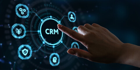 Business, Technology, Internet and network concept. CRM Customer Relationship Management.