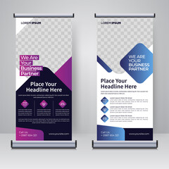 Corporate rollup or X banner design template	