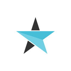 star logo design, flat style template