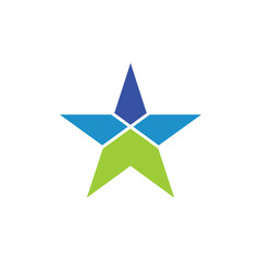 star logo design, flat style template