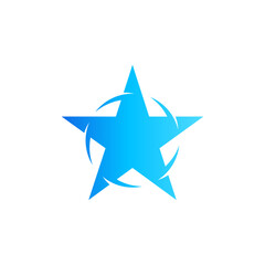 star logo design, flat style template