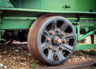 Fototapeta na wymiar railroad cart on tracks