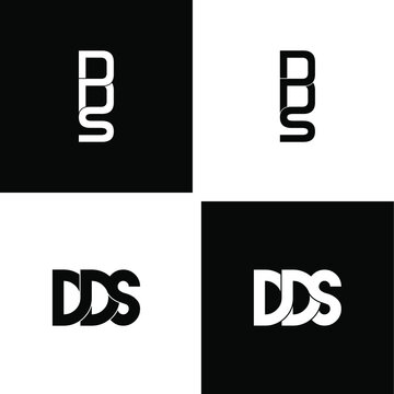 dds lettering initial monogram logo design set