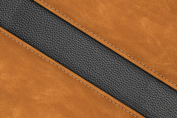 stitched leather background gray and brown colors
