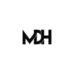 Obraz premium mdh letter original monogram logo design