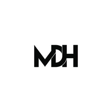 mdh letter original monogram logo design